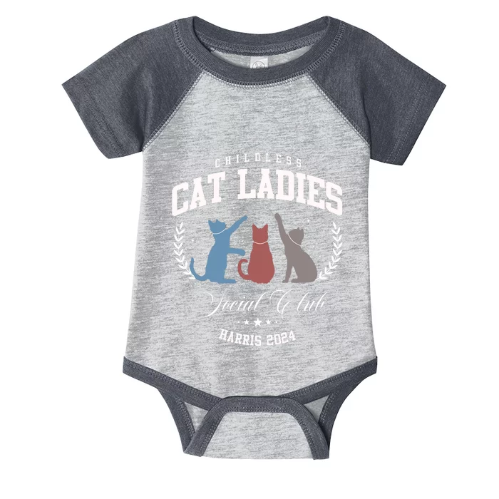 Childless Cat Lady Harris 2024 Infant Baby Jersey Bodysuit