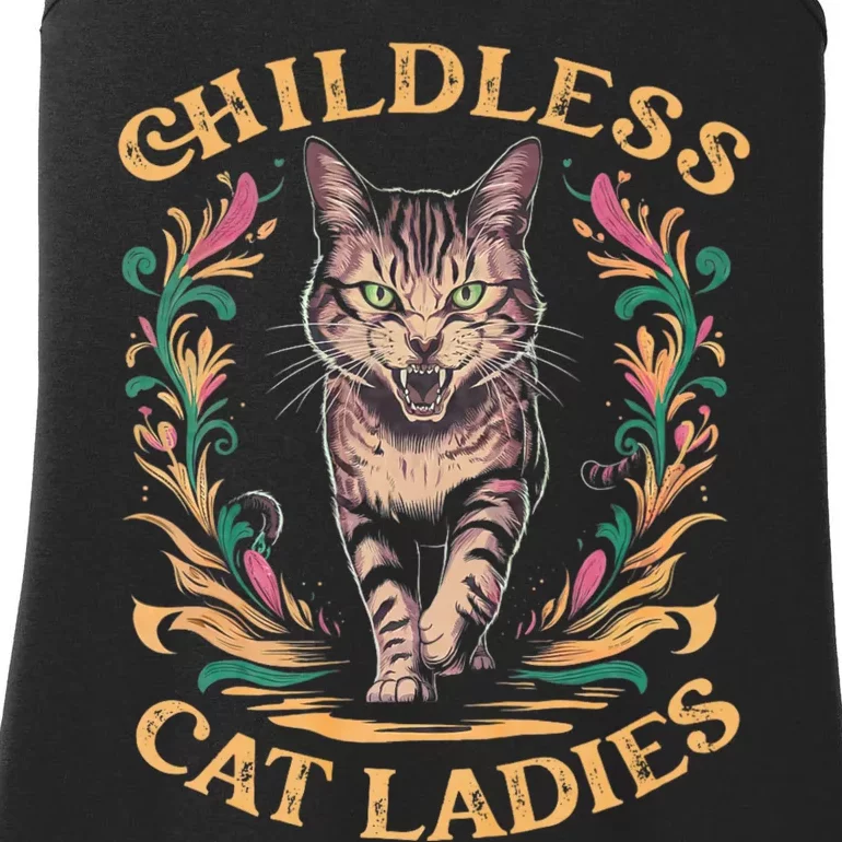 Childless Cat Ladies Feminist Childless Cat Ladies 2024 Ladies Essential Tank