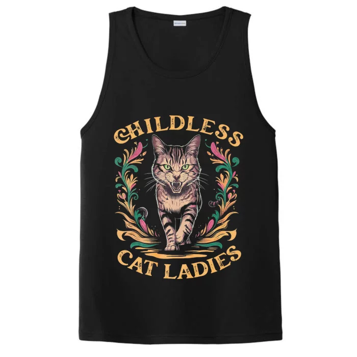 Childless Cat Ladies Feminist Childless Cat Ladies 2024 Performance Tank