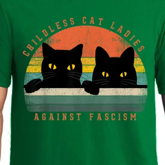 Childless Cat Ladies Feminist Childless Cat Ladies Against Fascism Pajama Set