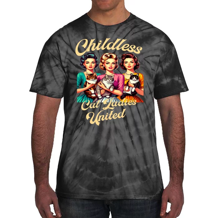 Childless Cat Ladies United Tie-Dye T-Shirt