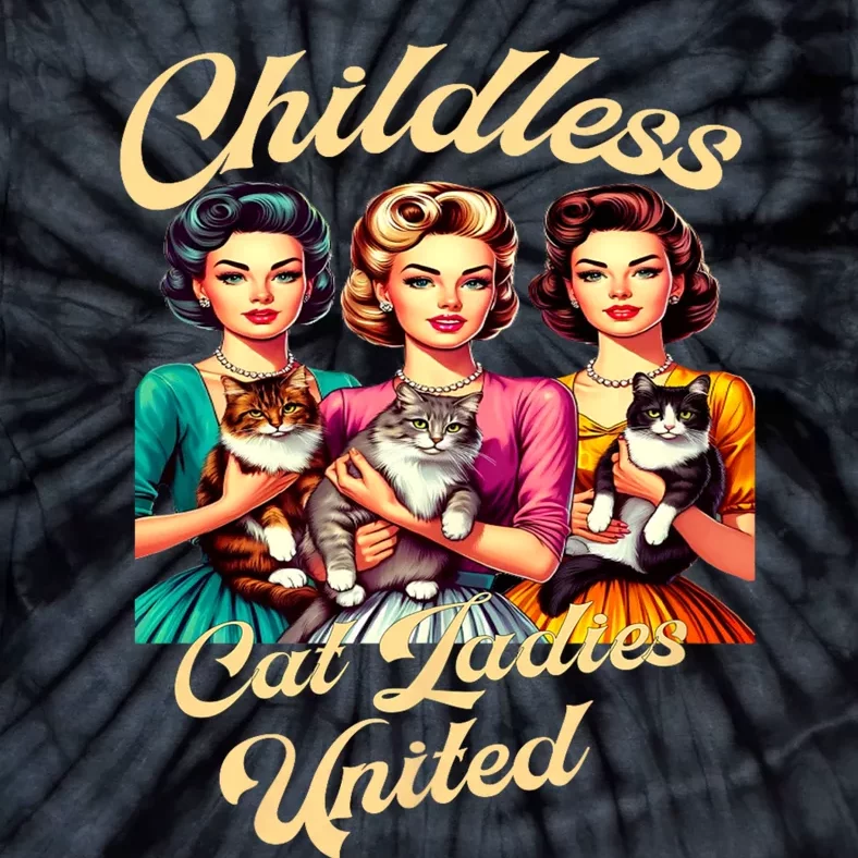 Childless Cat Ladies United Tie-Dye T-Shirt