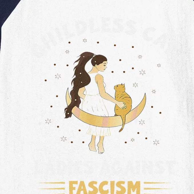 Childless Cat Ladies Against Fascism Childless Cat Lady Baseball Sleeve Shirt