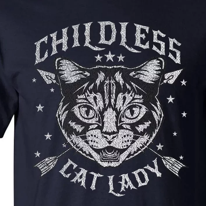 Childless Cat Lady Cat Ladies For Kamala Harris 2024 Tall T-Shirt