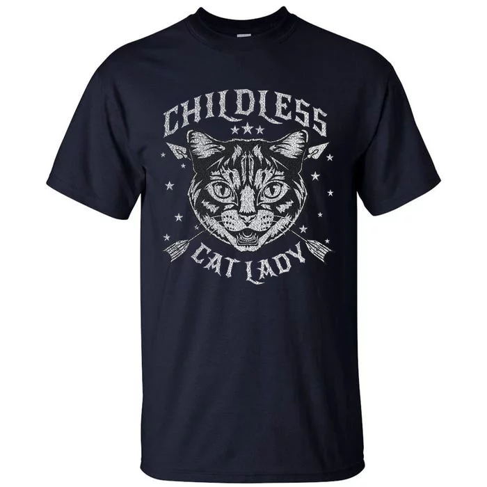 Childless Cat Lady Cat Ladies For Kamala Harris 2024 Tall T-Shirt