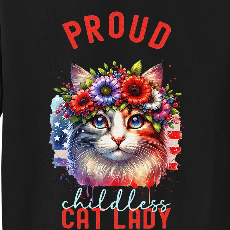 Childless Cat Ladies Election Day American Flag Cat Ladies Sweatshirt