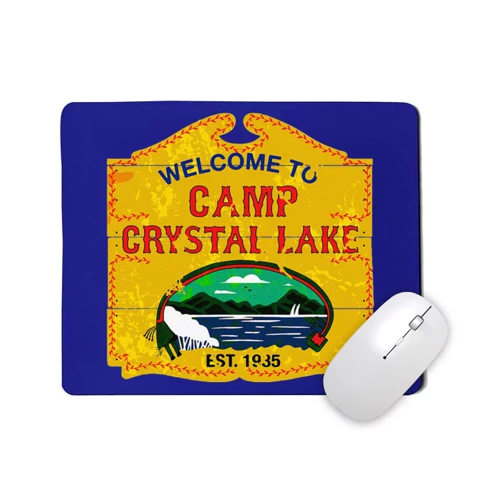 Camp Crystal Lake Halloween Funny Camping Graphic Mousepad