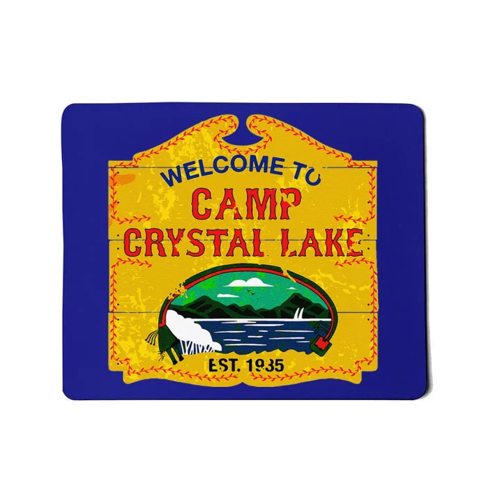 Camp Crystal Lake Halloween Funny Camping Graphic Mousepad