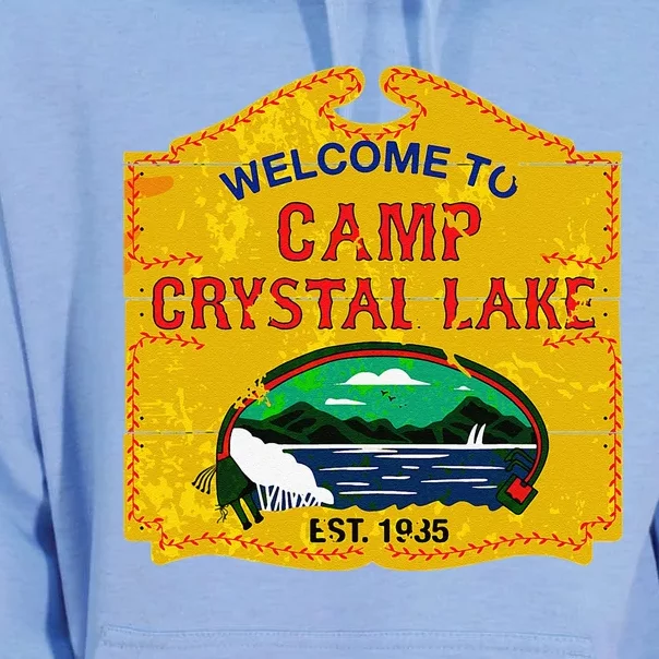 Camp Crystal Lake Halloween Funny Camping Graphic Unisex Surf Hoodie