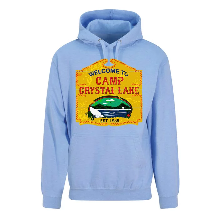 Camp Crystal Lake Halloween Funny Camping Graphic Unisex Surf Hoodie