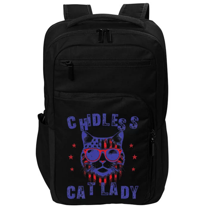 Childless Cat Ladies For Kamala Harris 2024 Election Vintage Impact Tech Backpack