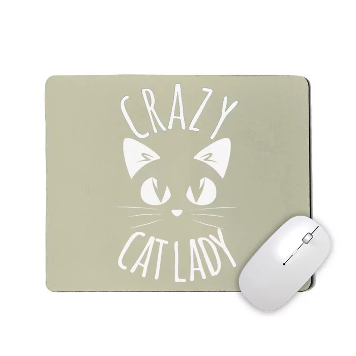 CRAZY CAT LADY Funny Fur Mom Mothers Day Christmas Birthday Mousepad