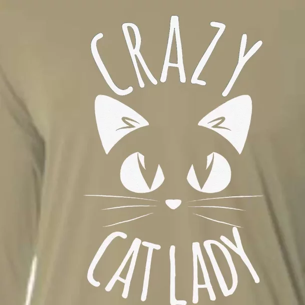 CRAZY CAT LADY Funny Fur Mom Mothers Day Christmas Birthday Cooling Performance Long Sleeve Crew