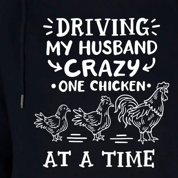 Crazy Chicken Lady Funny Chicken Womens Funnel Neck Pullover Hood