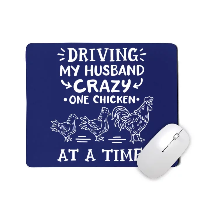 Crazy Chicken Lady Funny Chicken Mousepad