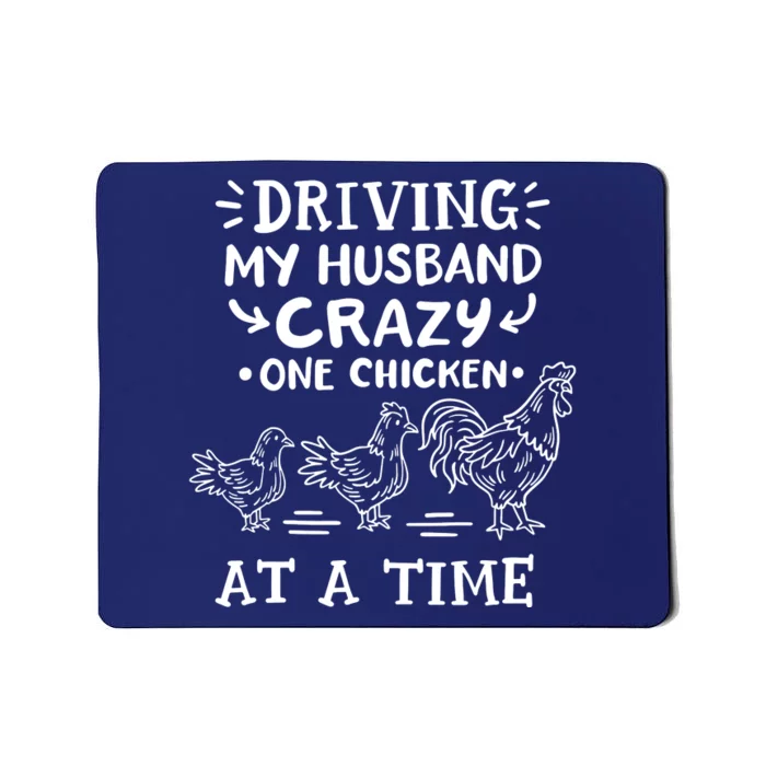 Crazy Chicken Lady Funny Chicken Mousepad