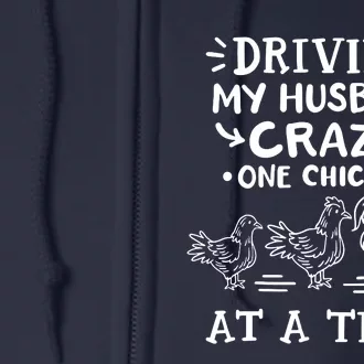 Crazy Chicken Lady Funny Chicken Full Zip Hoodie