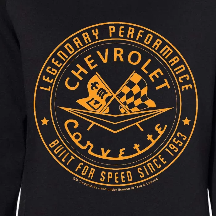 C.H.E.V.R.O.L.E.T C.O.R.V.E.T.T.E Legendary Performance 71238 Womens California Wash Sweatshirt