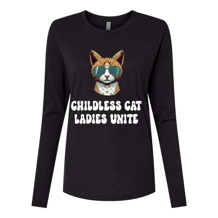 Childless Cat Ladies Unite Funny Cute Womens Cotton Relaxed Long Sleeve T-Shirt