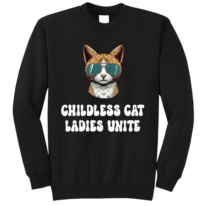 Childless Cat Ladies Unite Funny Cute Sweatshirt