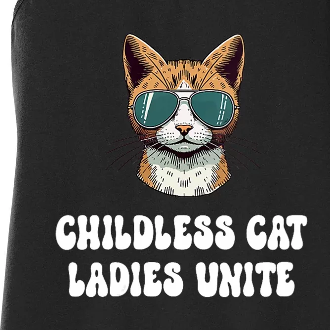 Childless Cat Ladies Unite Funny Cute Women's Racerback Tank