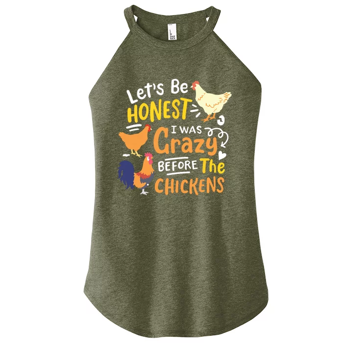 Crazy Chicken Lady Lets Be Honest I Was Crazy Before Women’s Perfect Tri Rocker Tank