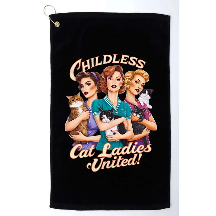 Childless Cat Ladies United Platinum Collection Golf Towel