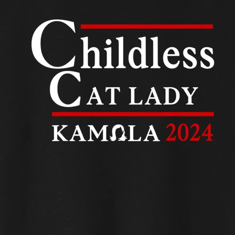 Childless Cat Lady 2024 Kamala Women's Crop Top Tee