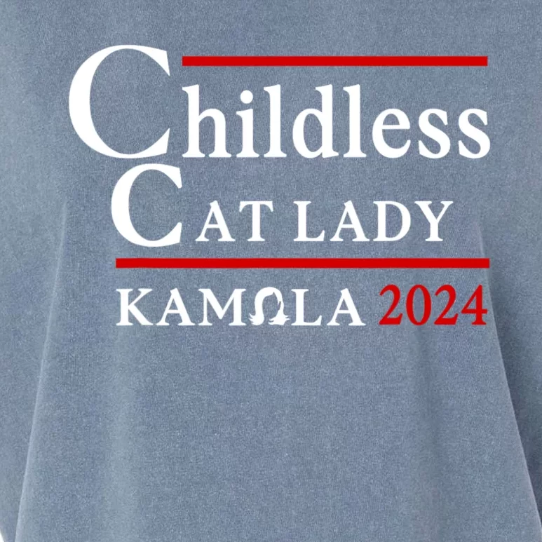 Childless Cat Lady 2024 Kamala Garment-Dyed Women's Muscle Tee