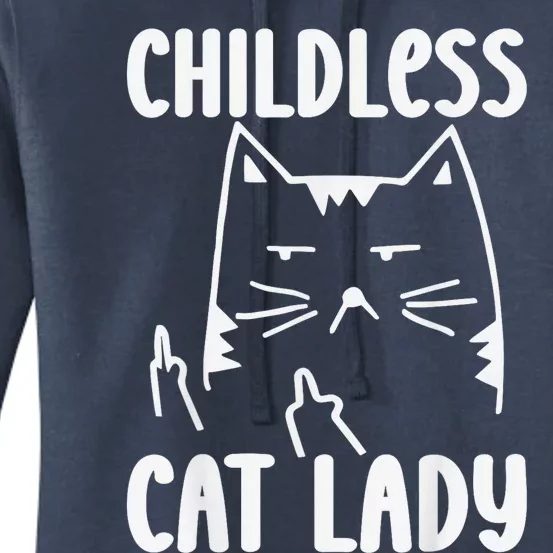 Childless Cat Lady 2024 Funny Political Elections Democrat Kamala Harris 2024 Women's Pullover Hoodie