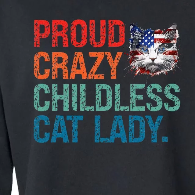 Childless Cat Ladies Vote Blue In November Democrats Liberal Cropped Pullover Crew