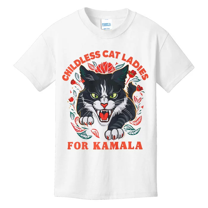 Childless Cat Ladies For Kamala Childless Cat Lady 2024 Kids T-Shirt