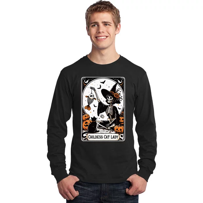 Childless Cat Lady Tarot Card Tall Long Sleeve T-Shirt