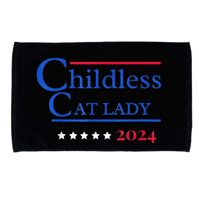 Childless Cat Lady 2024 Funny Political Elections Democrat Kamala Harris 2024 Microfiber Hand Towel