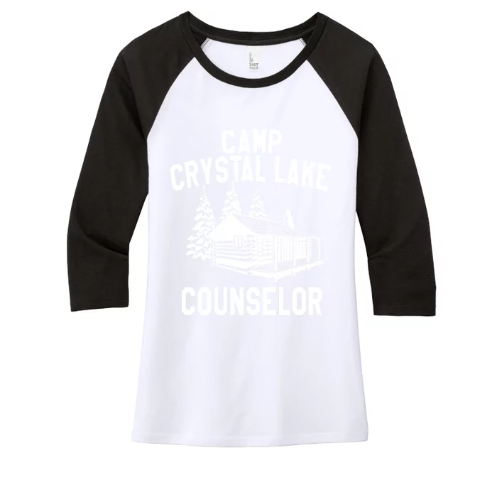 Camp Crystal Lake Counselor Women's Tri-Blend 3/4-Sleeve Raglan Shirt