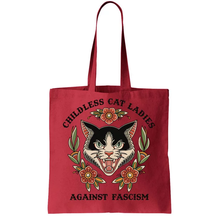 Childless Cat Ladies Against Fascism Tote Bag