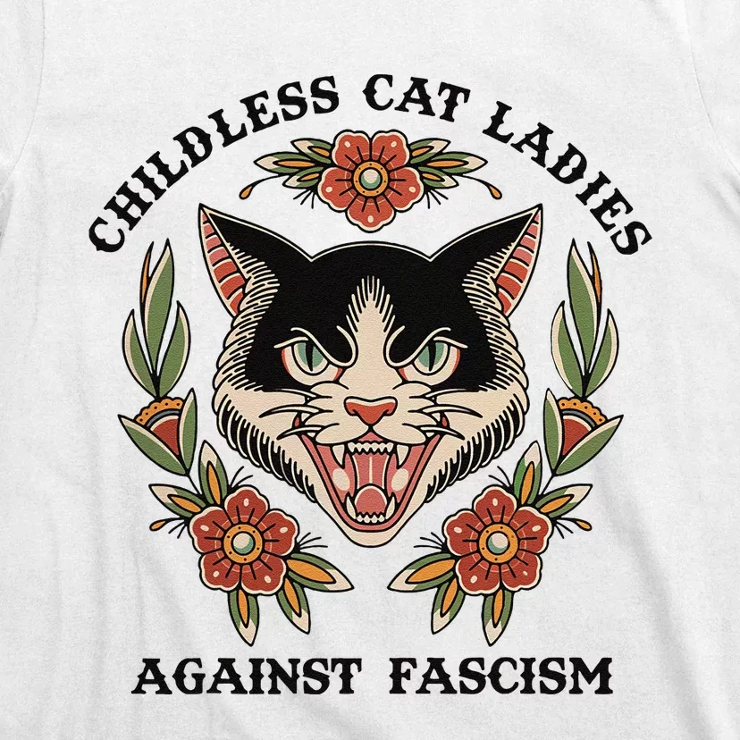 Childless Cat Ladies Against Fascism T-Shirt