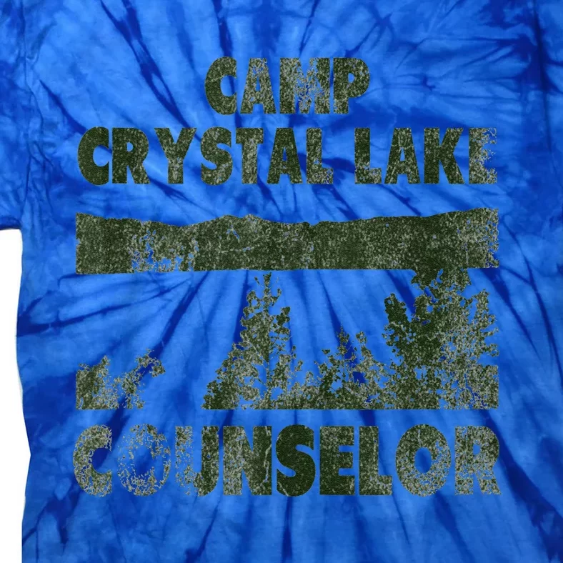 Camp Crystal Lake Counselor Halloween Humorous Green Tie-Dye T-Shirt