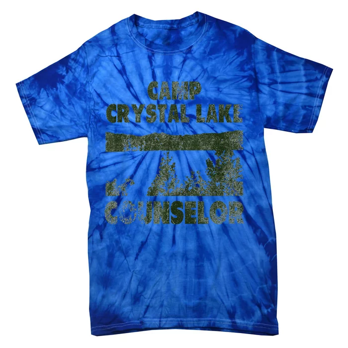 Camp Crystal Lake Counselor Halloween Humorous Green Tie-Dye T-Shirt