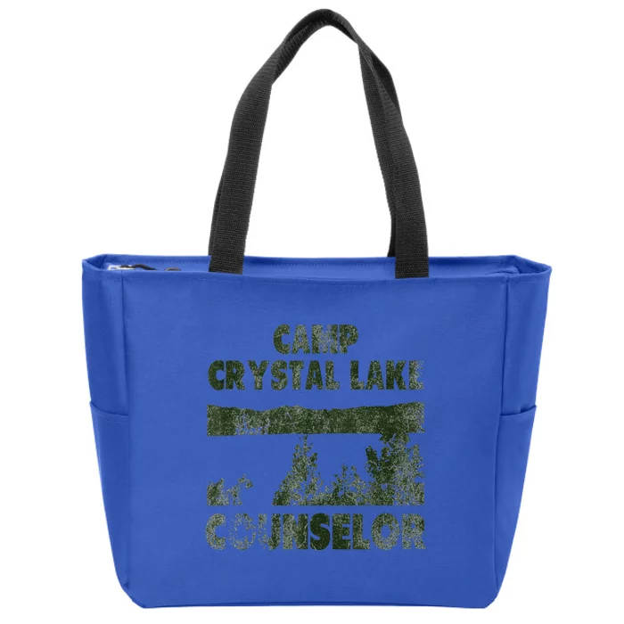 Camp Crystal Lake Counselor Halloween Humorous Green Zip Tote Bag