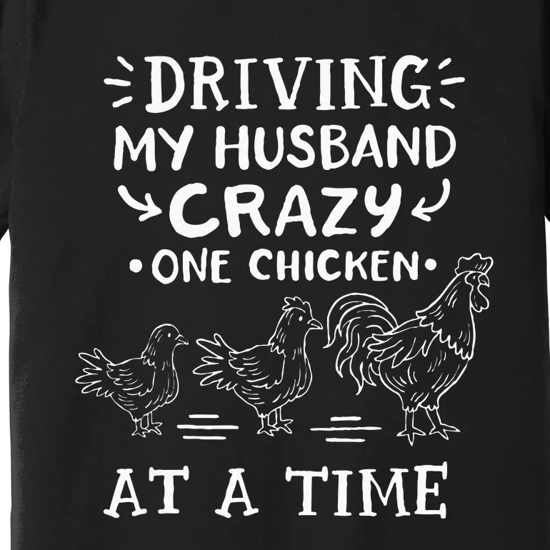 Crazy Chicken Lady Funny Chicken Premium T-Shirt