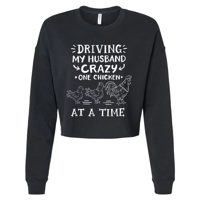 Crazy Chicken Lady Funny Chicken Cropped Pullover Crew