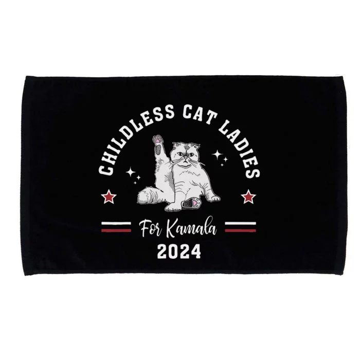 Childless Cat Ladies For Kamala Harris 2024 Election Microfiber Hand Towel