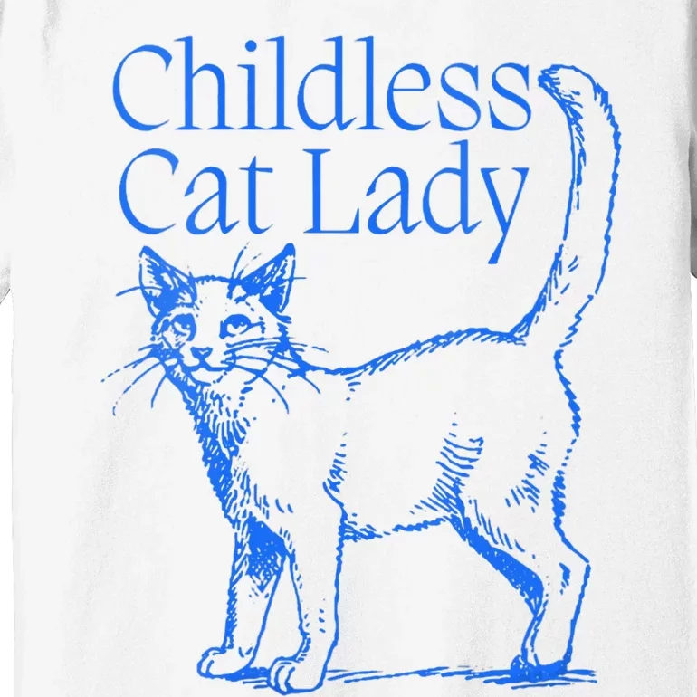 Childless Cat Lady Premium T-Shirt