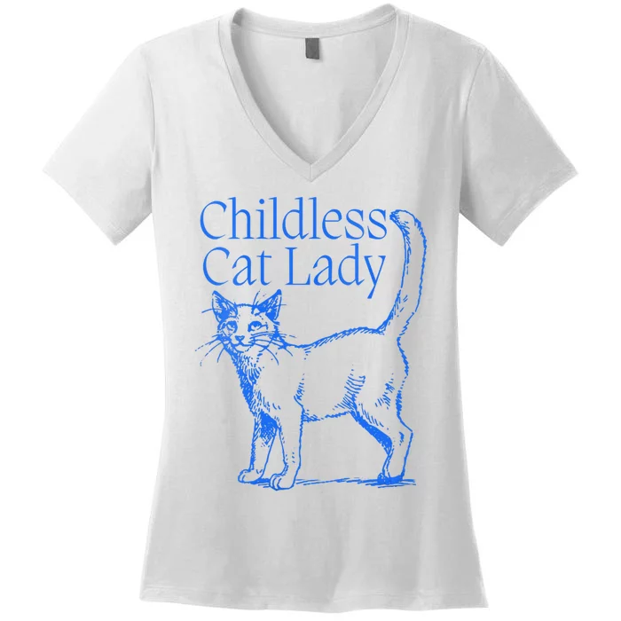 Childless Cat Lady Women's V-Neck T-Shirt