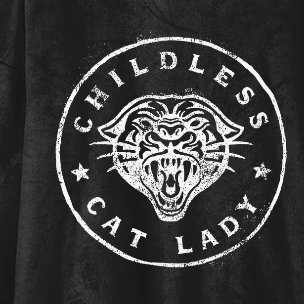 Childless Cat Lady Hooded Wearable Blanket