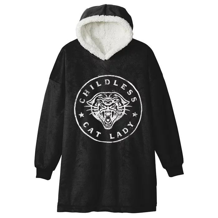 Childless Cat Lady Hooded Wearable Blanket