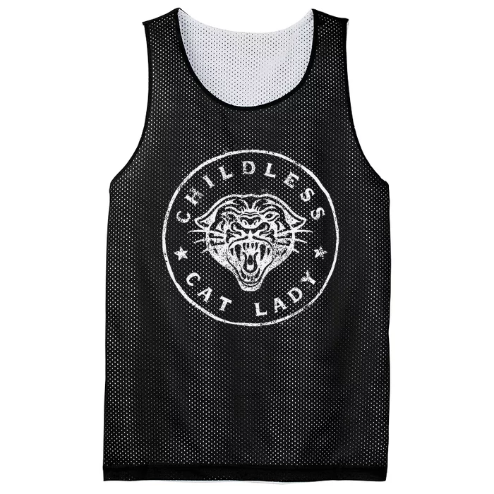 Childless Cat Lady Mesh Reversible Basketball Jersey Tank