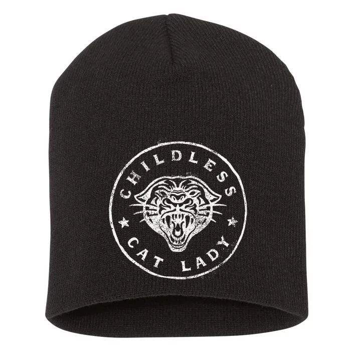 Childless Cat Lady Short Acrylic Beanie