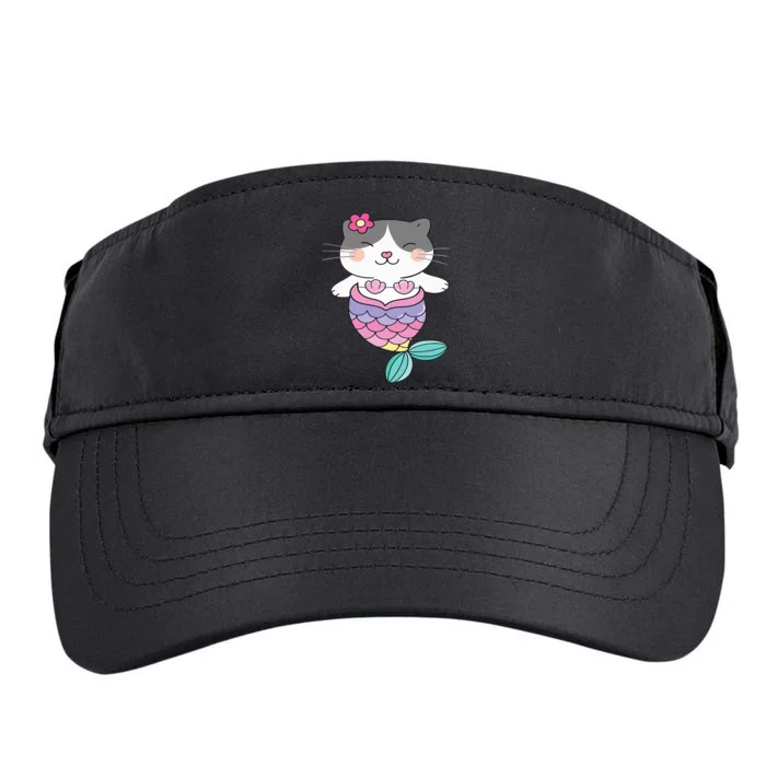 Cute Cat Lovers Adorable Mermaid Cat Adult Drive Performance Visor